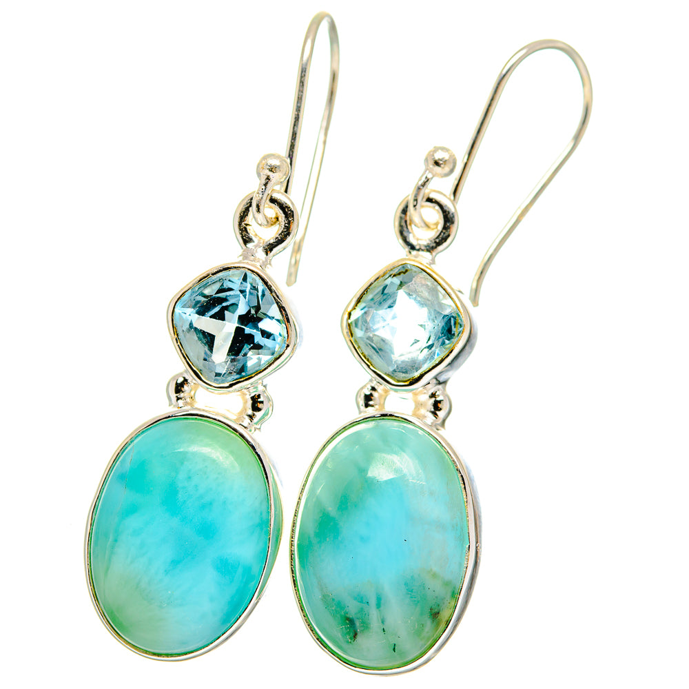Larimar Earrings handcrafted by Anasilvercos - EARR422407
