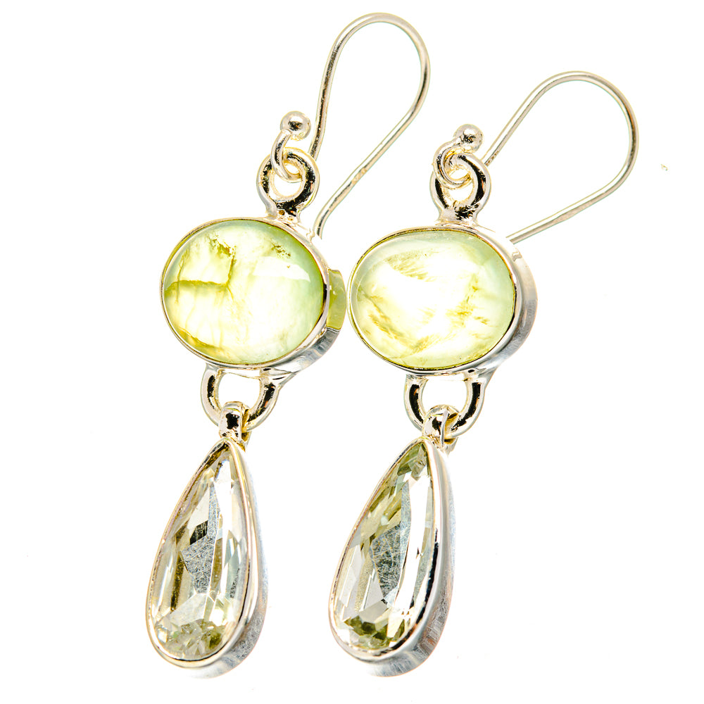 Prehnite Earrings handcrafted by Anasilvercos - EARR422409