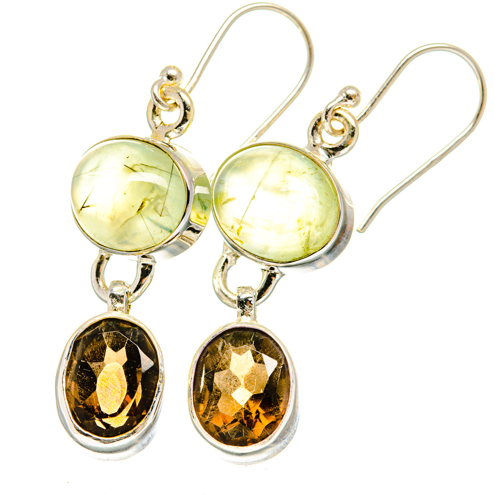 Prehnite Earrings handcrafted by Anasilvercos - EARR422411
