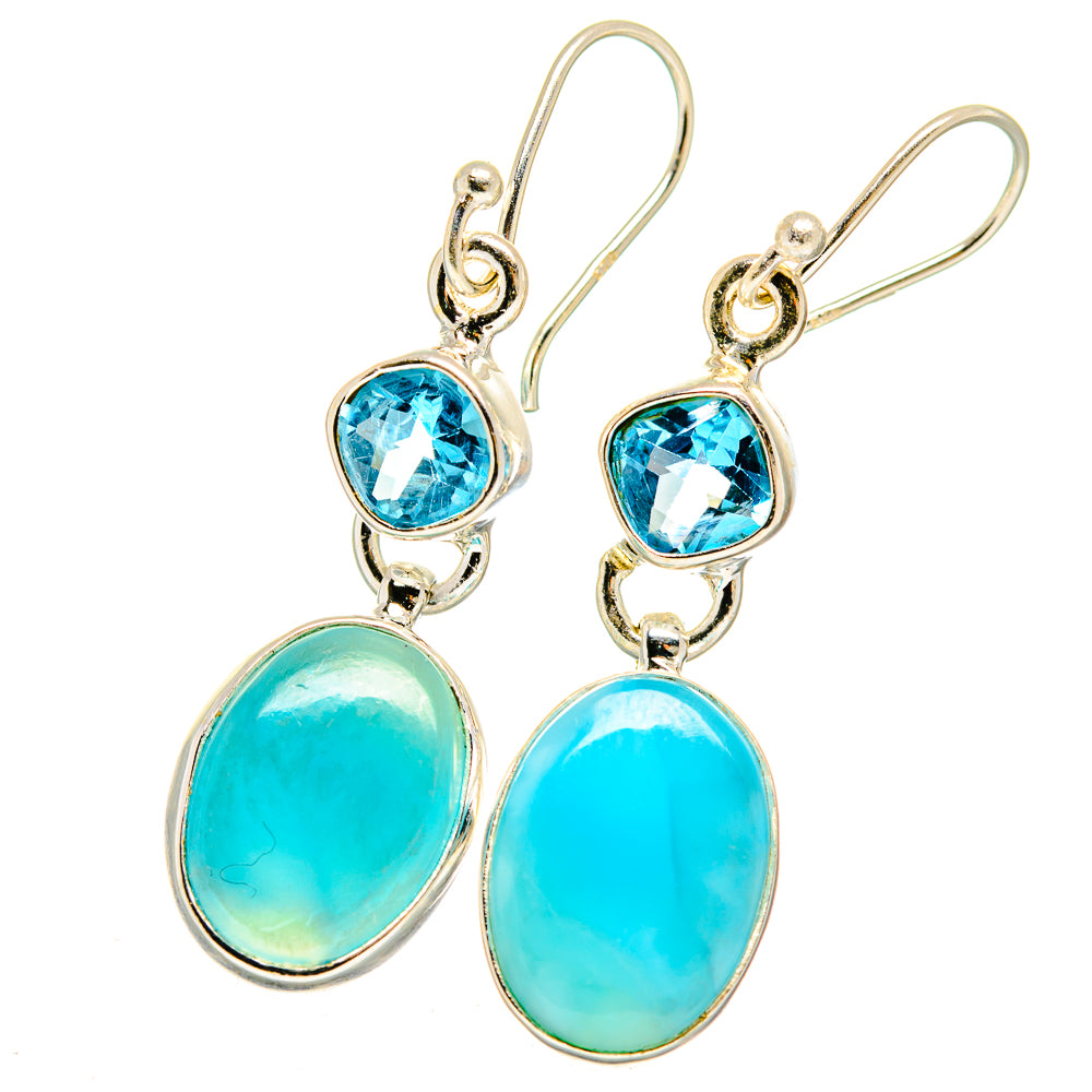 Larimar Earrings handcrafted by Anasilvercos - EARR422419