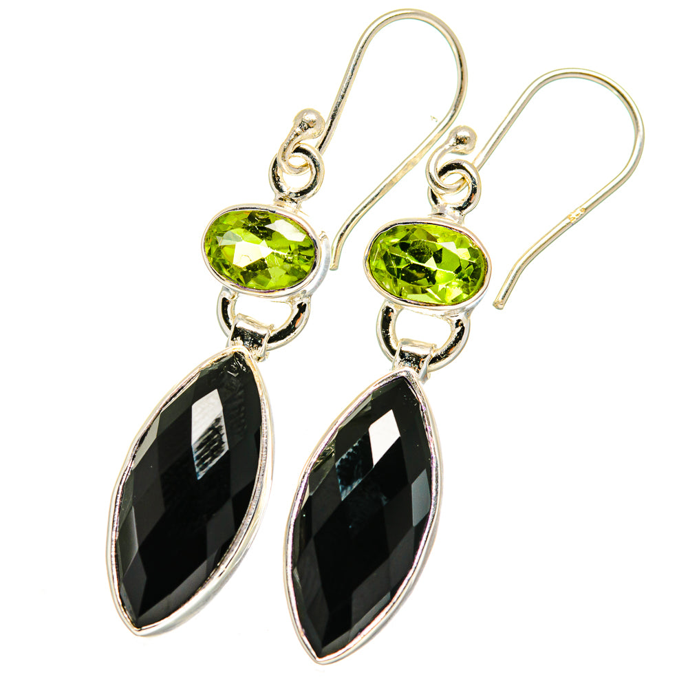 Black Onyx Earrings handcrafted by Anasilvercos - EARR422420