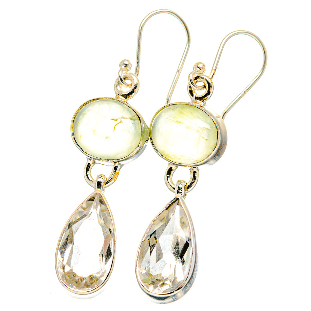 Prehnite Earrings handcrafted by Anasilvercos - EARR422423