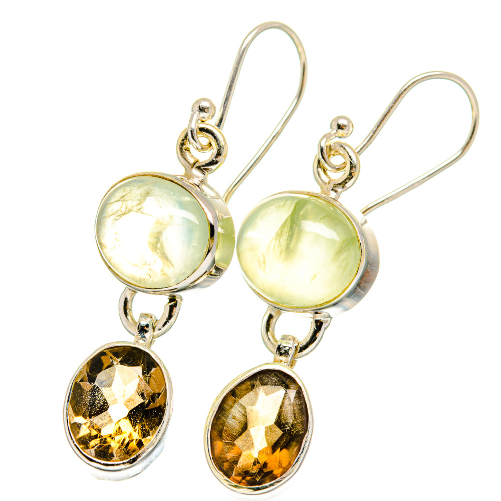 Prehnite Earrings handcrafted by Anasilvercos - EARR422425