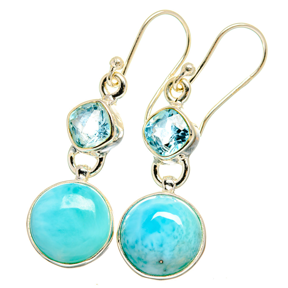 Larimar Earrings handcrafted by Anasilvercos - EARR422426