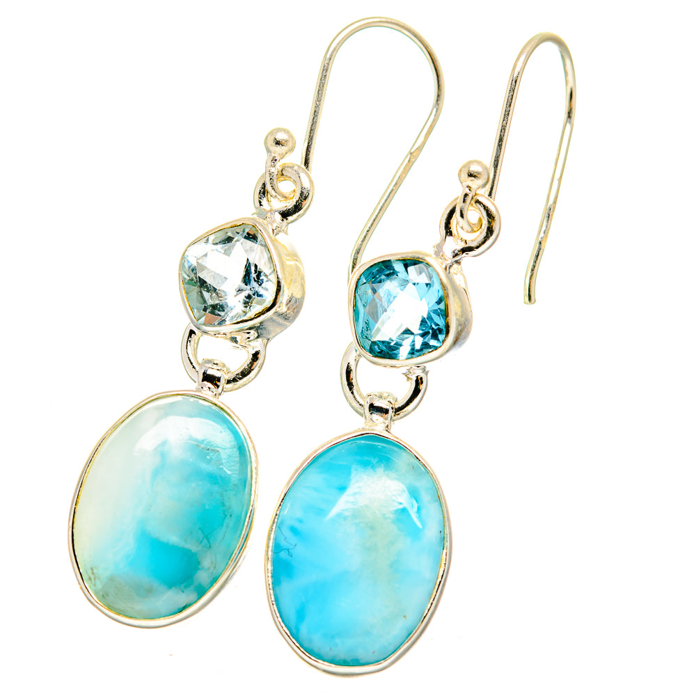 Larimar Earrings handcrafted by Anasilvercos - EARR422428