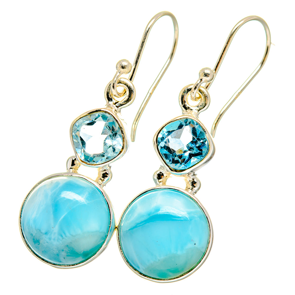 Larimar Earrings handcrafted by Anasilvercos - EARR422435