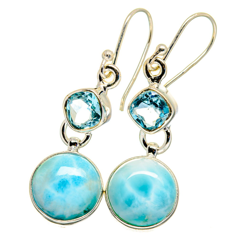 Larimar Earrings handcrafted by Anasilvercos - EARR422440