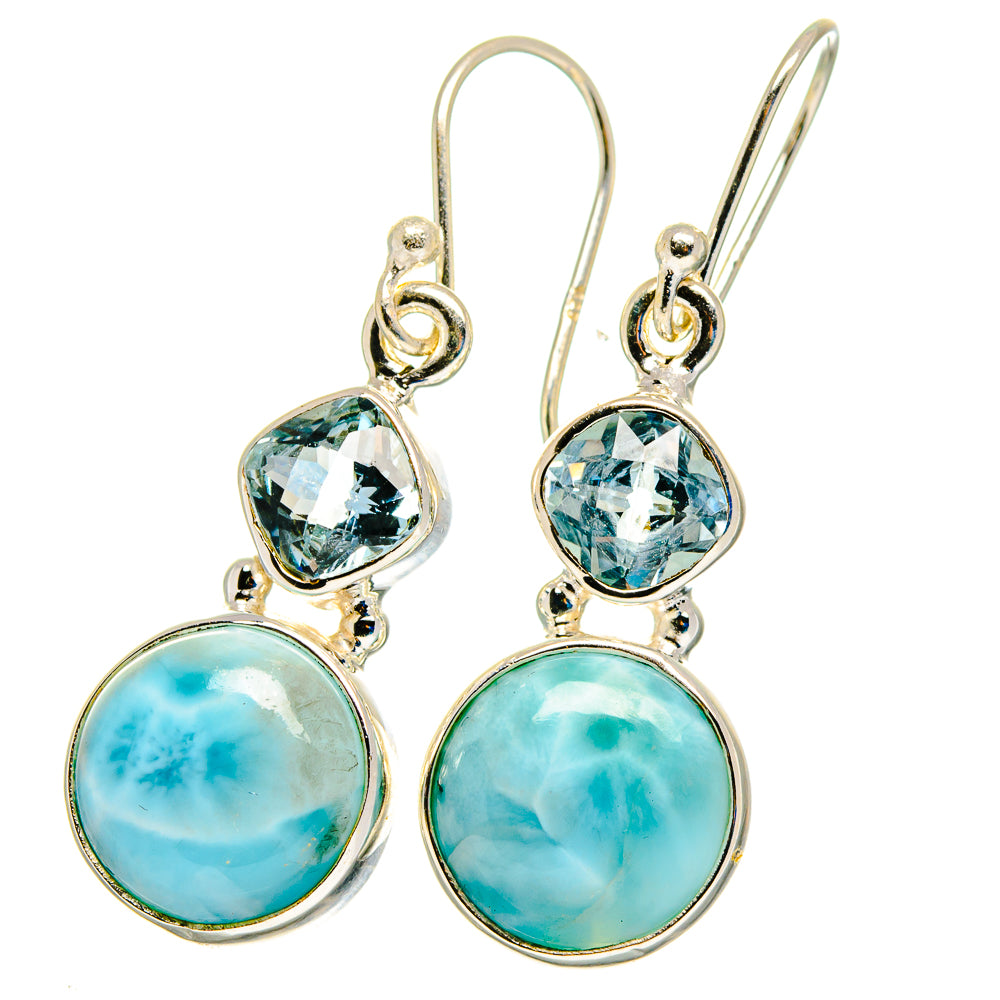 Larimar Earrings handcrafted by Anasilvercos - EARR422451