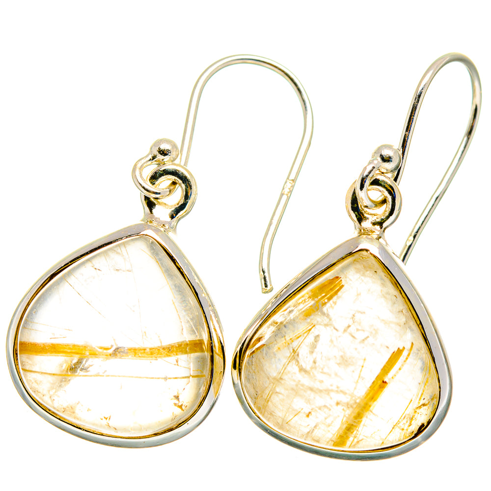 Rutilated Quartz Earrings handcrafted by Anasilvercos - EARR422461