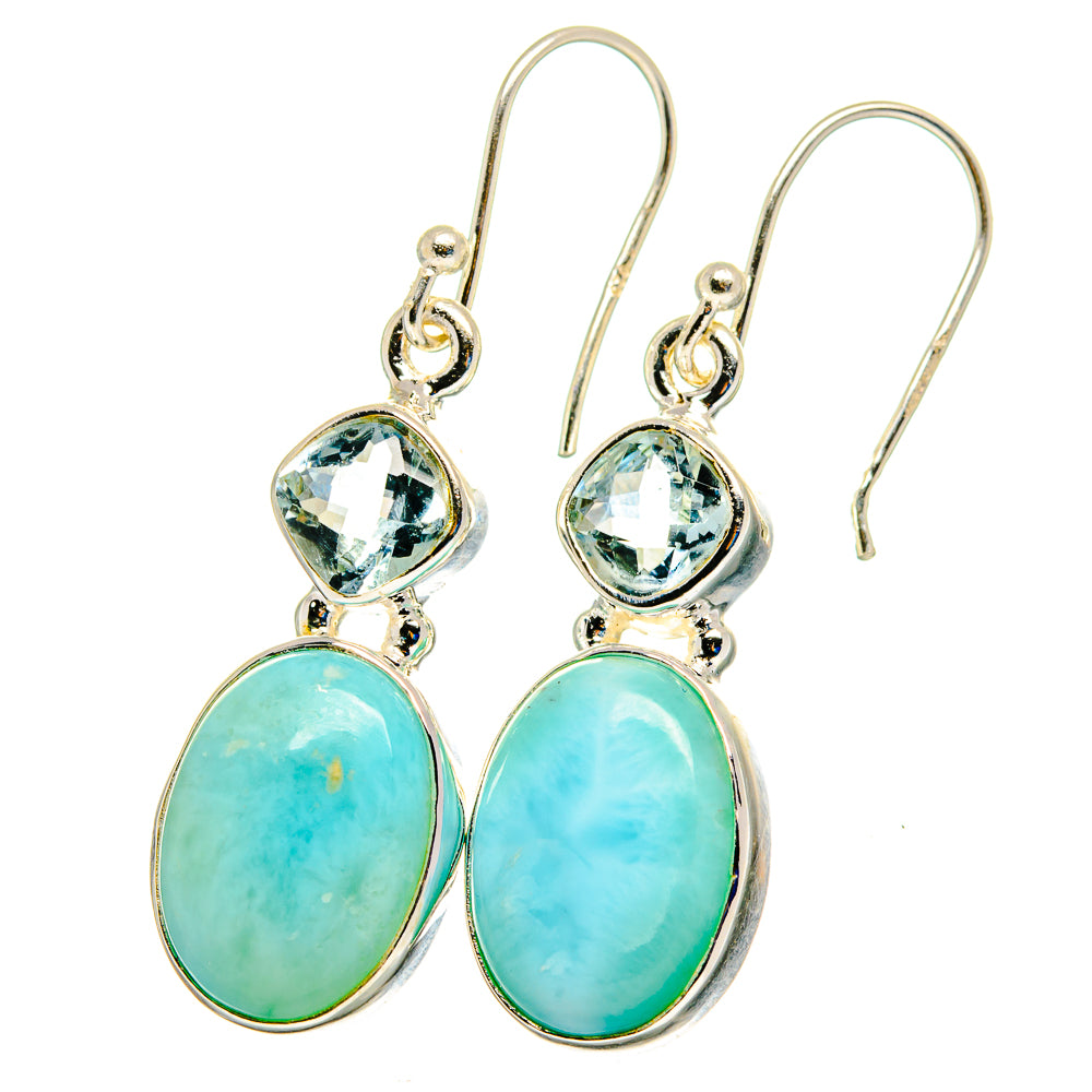 Larimar Earrings handcrafted by Anasilvercos - EARR422472