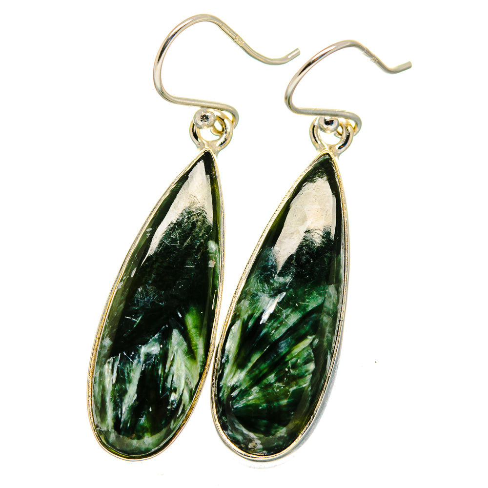 Seraphinite Earrings handcrafted by Anasilvercos - EARR422477