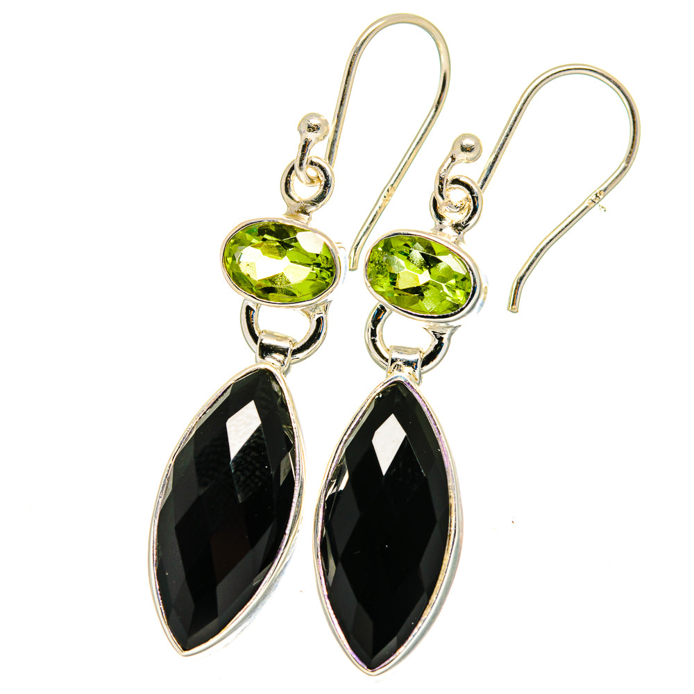 Black Onyx Earrings handcrafted by Anasilvercos - EARR422479