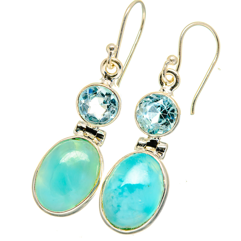 Larimar Earrings handcrafted by Anasilvercos - EARR422489