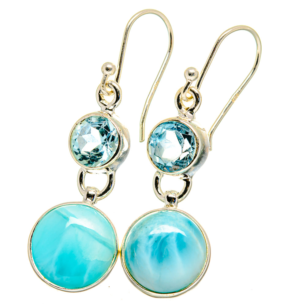 Larimar Earrings handcrafted by Anasilvercos - EARR422490