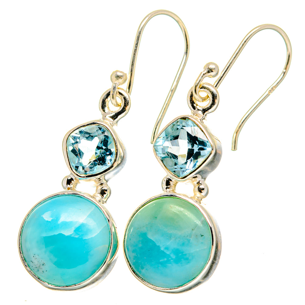 Larimar Earrings handcrafted by Anasilvercos - EARR422497