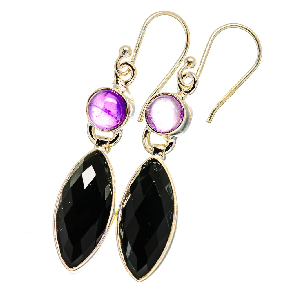 Black Onyx Earrings handcrafted by Anasilvercos - EARR422511