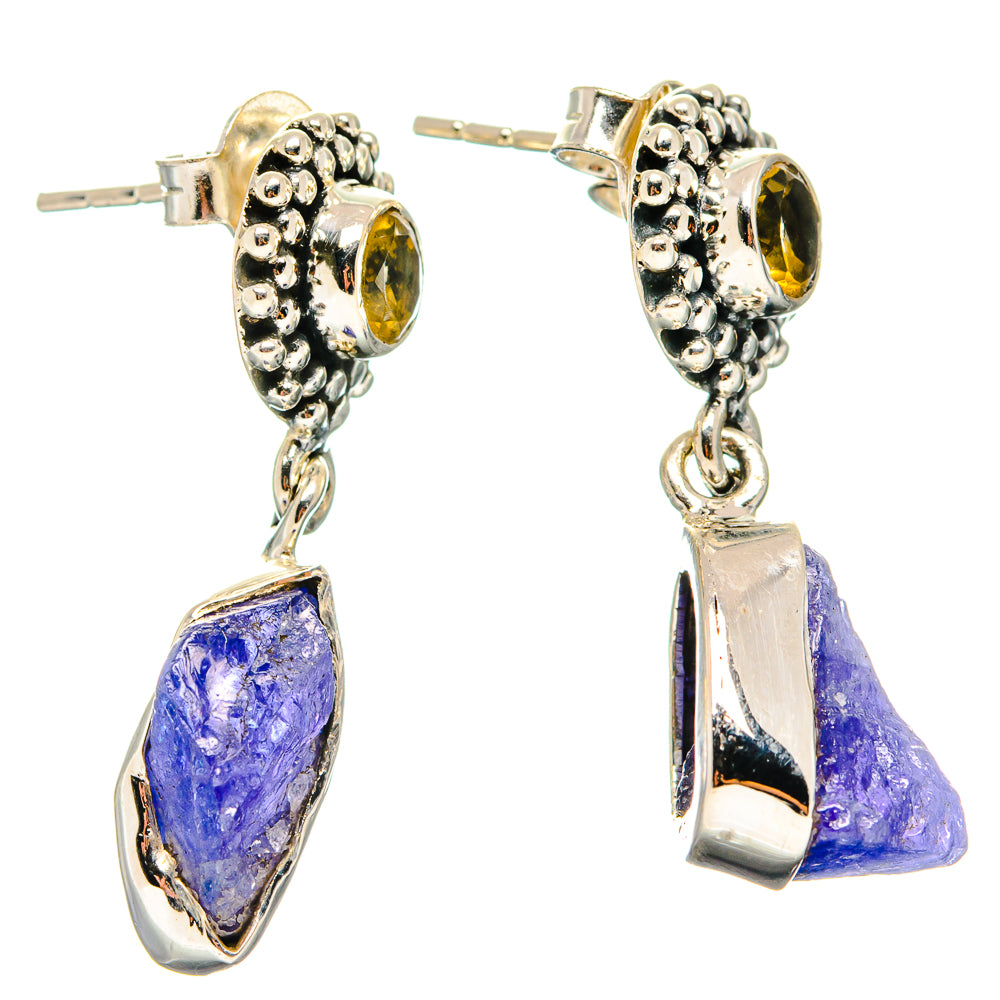Tanzanite Earrings handcrafted by Anasilvercos - EARR422517