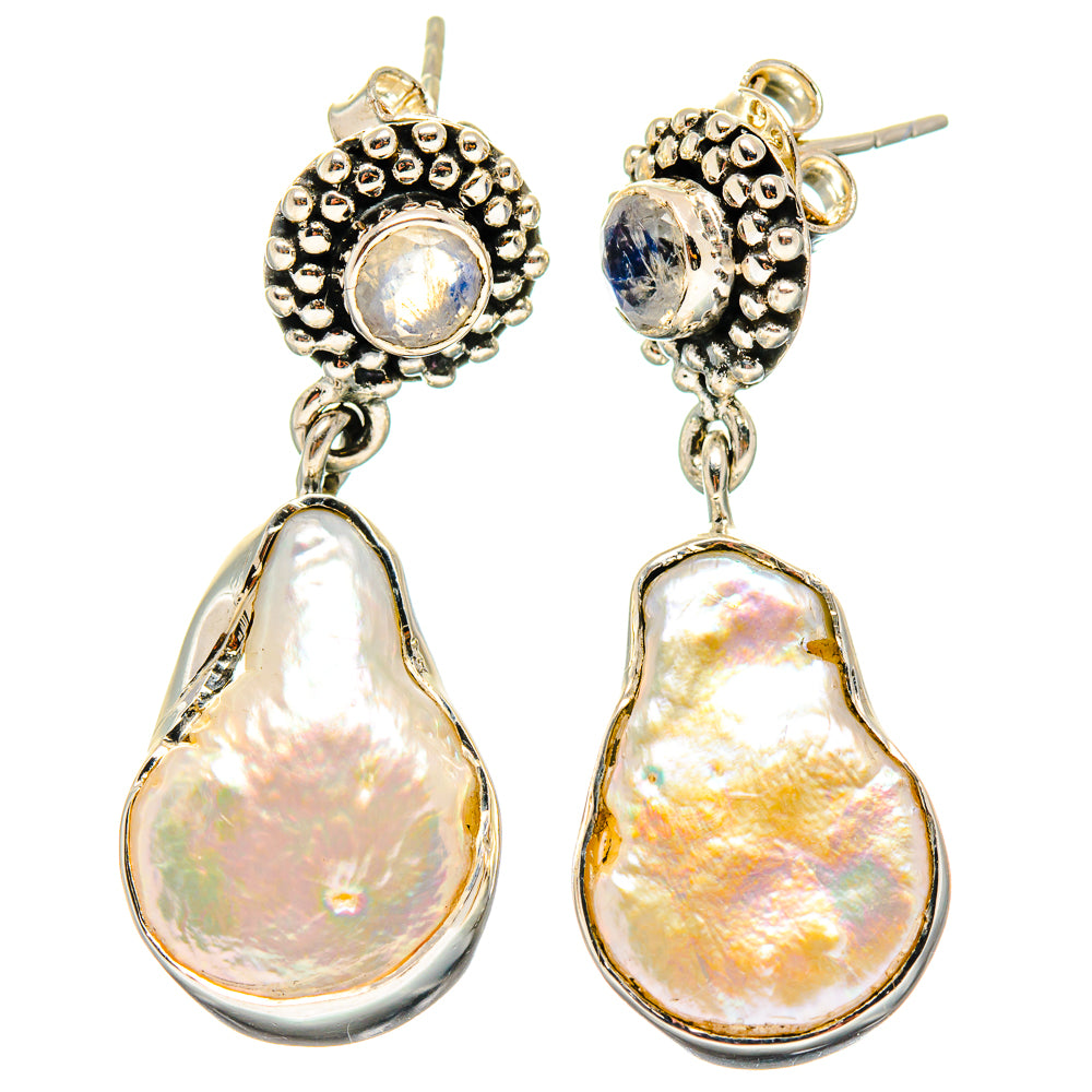 Mother Of Pearl Earrings handcrafted by Anasilvercos - EARR422521