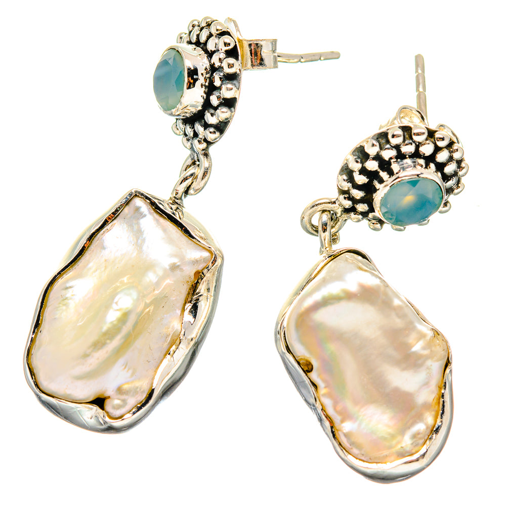 Mother Of Pearl Earrings handcrafted by Anasilvercos - EARR422522