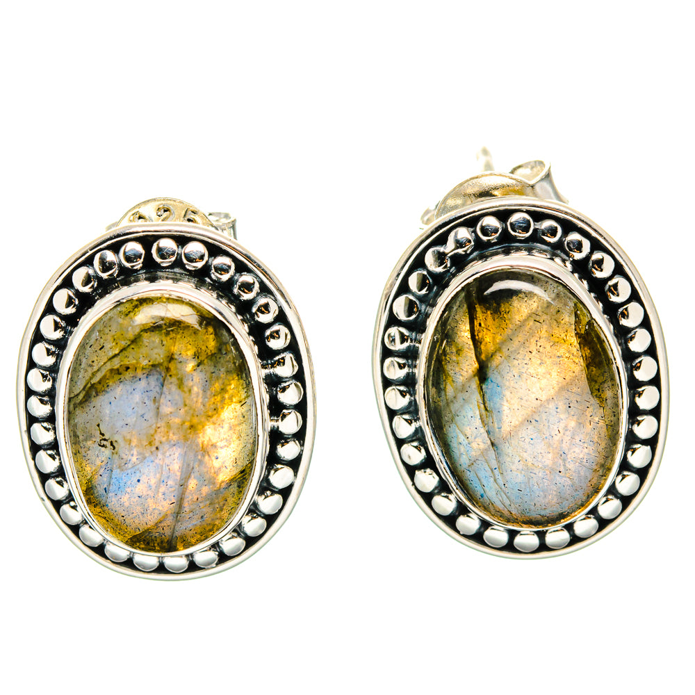 Labradorite Earrings handcrafted by Anasilvercos - EARR422538