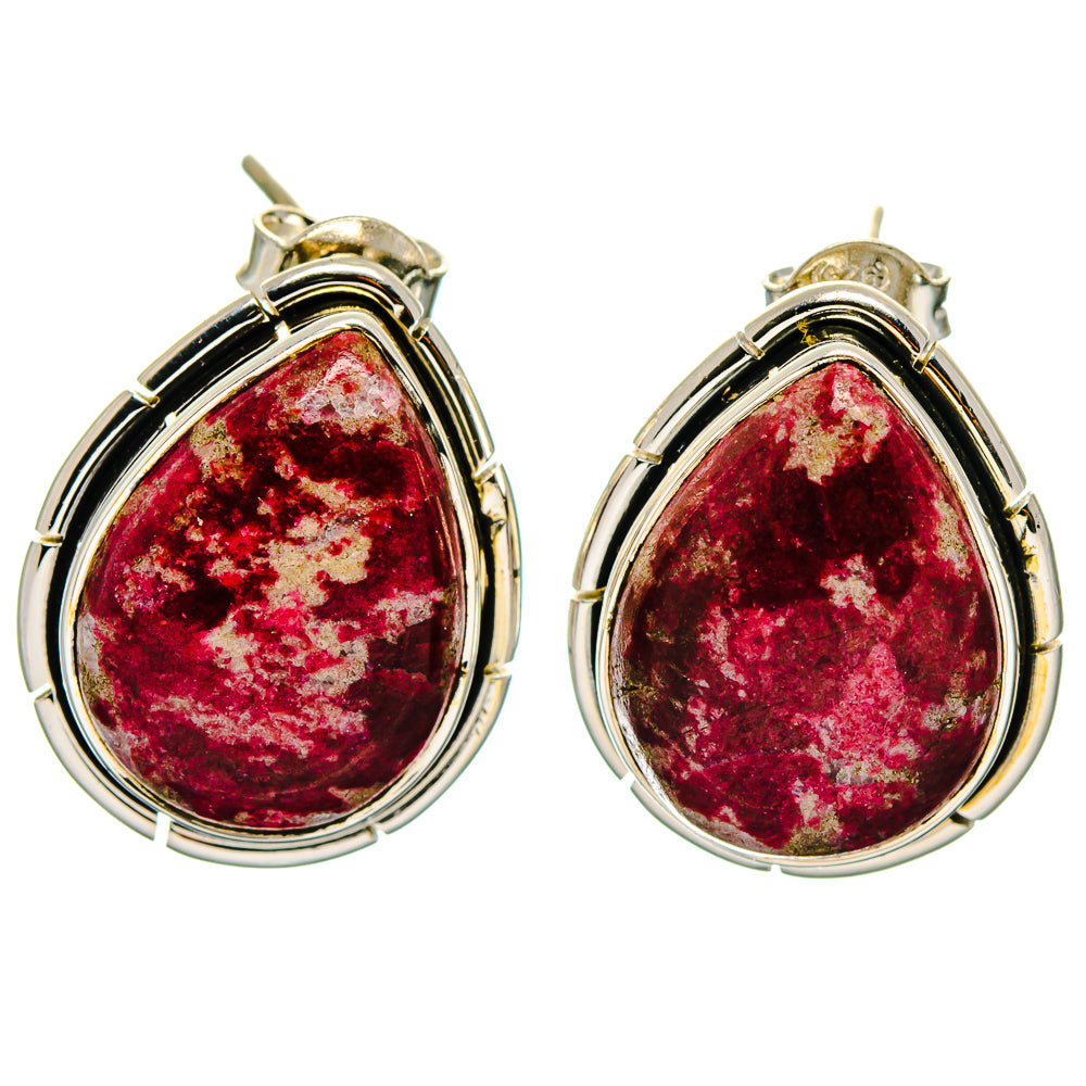 Thulite Earrings handcrafted by Anasilvercos - EARR422540