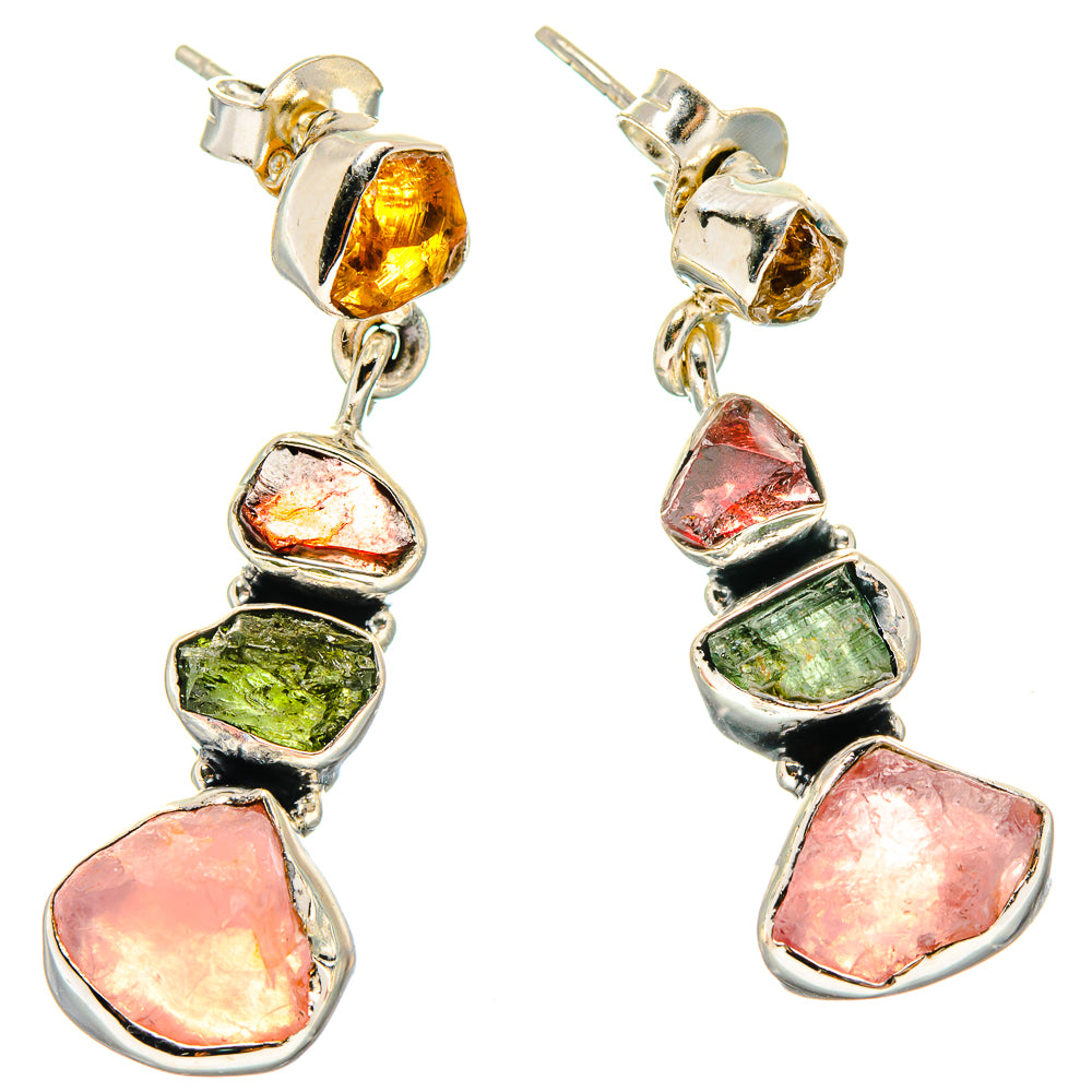 Rose Quartz Earrings handcrafted by Anasilvercos - EARR422555