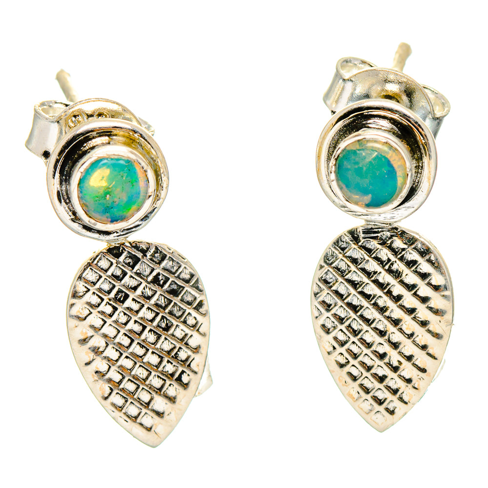 Ethiopian Opal Earrings handcrafted by Anasilvercos - EARR422561