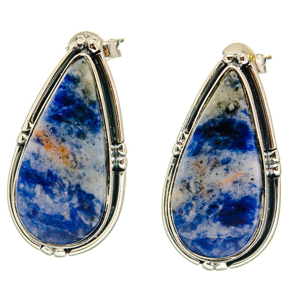 Sodalite Earrings handcrafted by Anasilvercos - EARR422567
