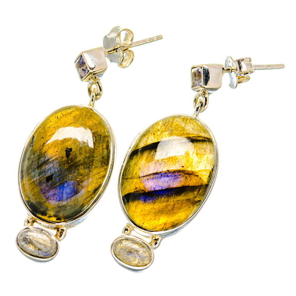 Labradorite Earrings handcrafted by Anasilvercos - EARR422591