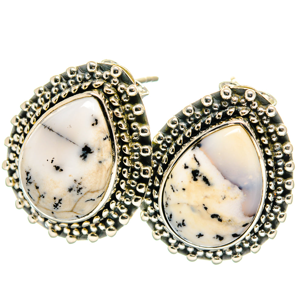 Dendritic Opal Earrings handcrafted by Anasilvercos - EARR422594