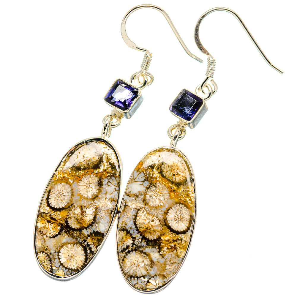 Fossil Coral Earrings handcrafted by Anasilvercos - EARR422595