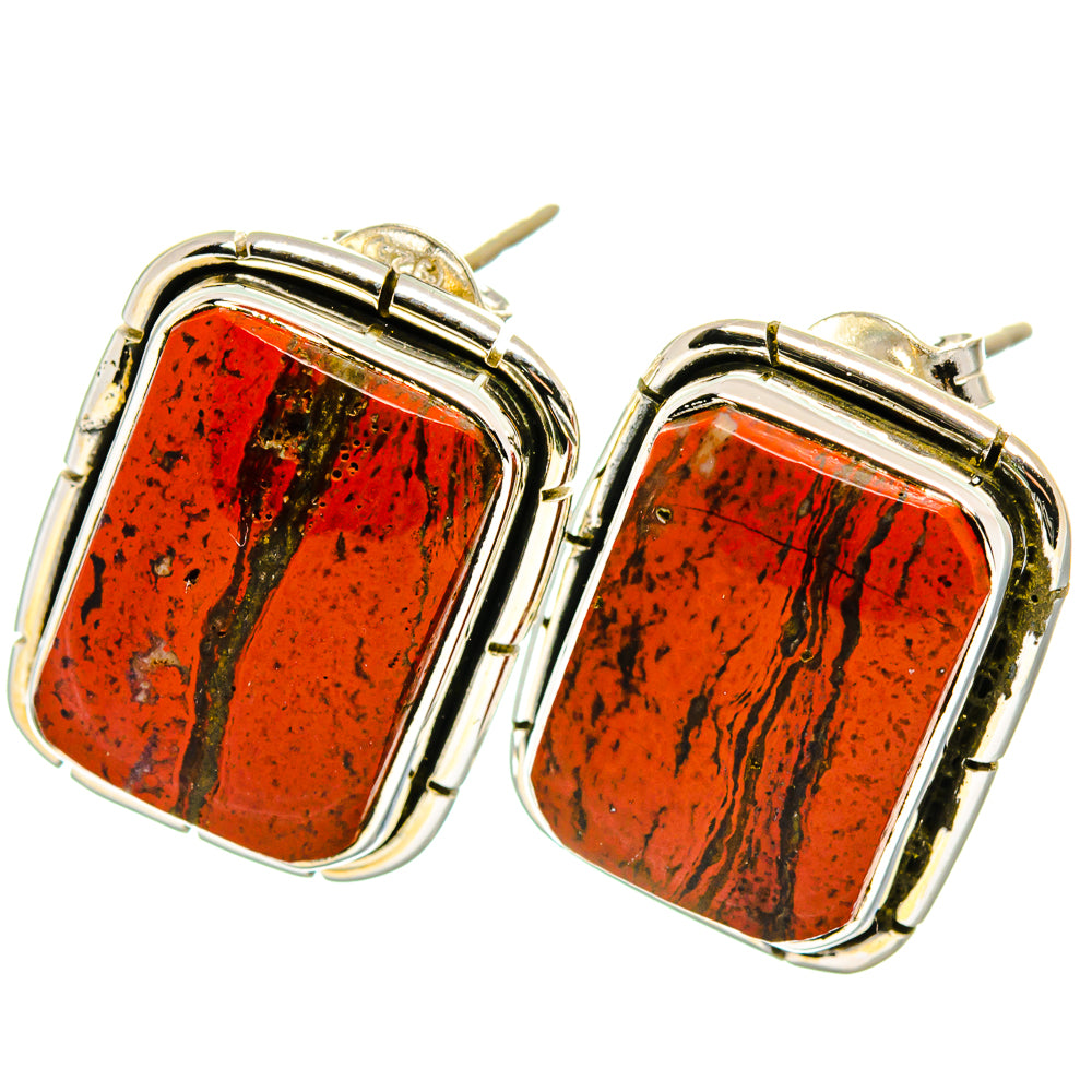 Red Jasper Earrings handcrafted by Anasilvercos - EARR422597