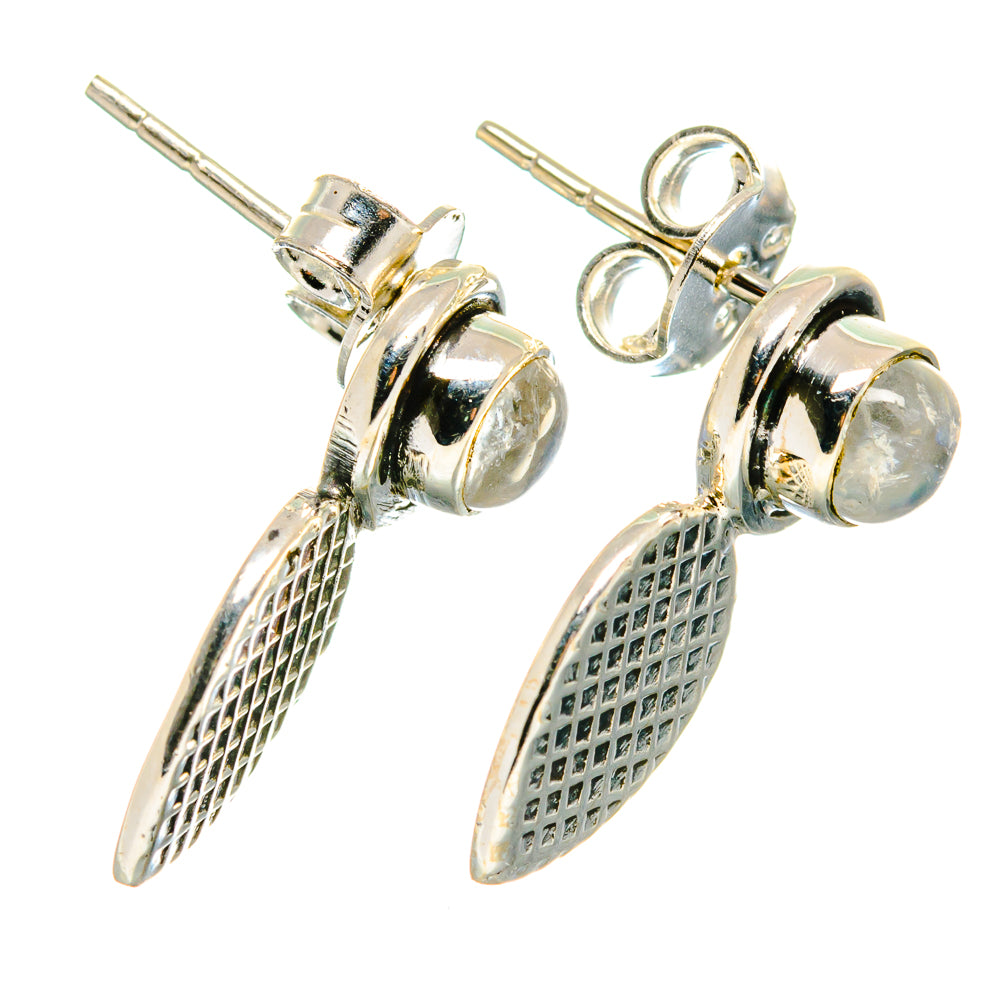 Rainbow Moonstone Earrings handcrafted by Anasilvercos - EARR422612