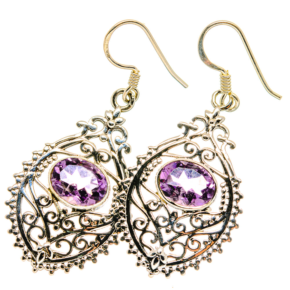 Amethyst Earrings handcrafted by Anasilvercos - EARR422625