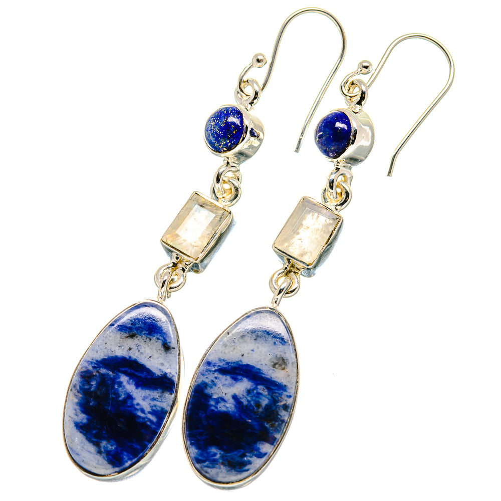 Sodalite Earrings handcrafted by Anasilvercos - EARR422633