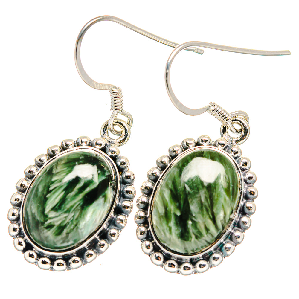 Seraphinite Earrings handcrafted by Anasilvercos - EARR422634