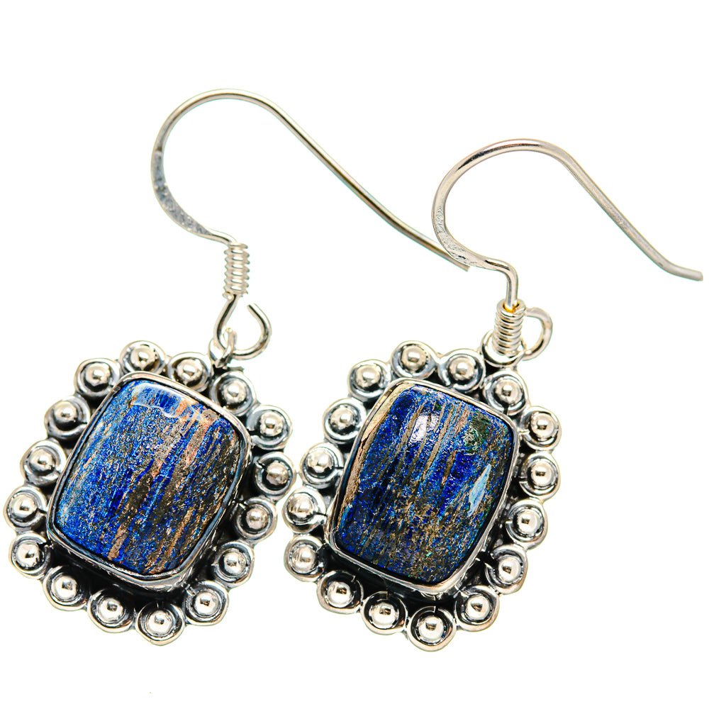 Azurite Earrings handcrafted by Anasilvercos - EARR422636