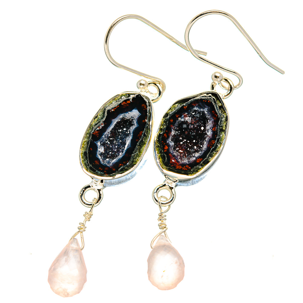 Coconut Geode Druzy Earrings handcrafted by Anasilvercos - EARR422643
