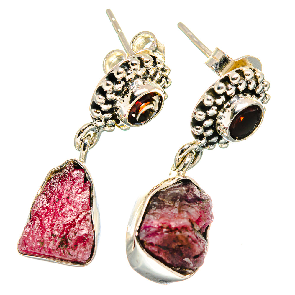Pink Tourmaline Earrings handcrafted by Anasilvercos - EARR422645