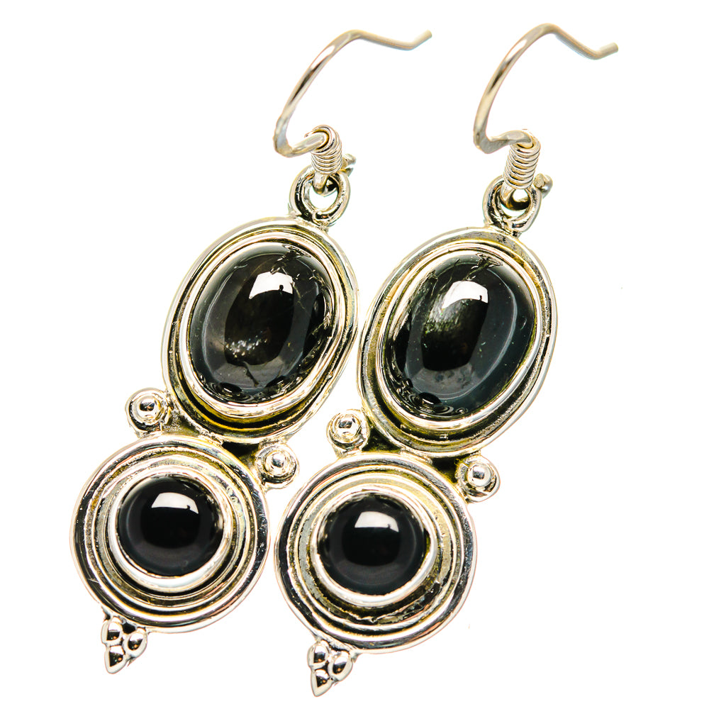 Black Onyx Earrings handcrafted by Anasilvercos - EARR422654