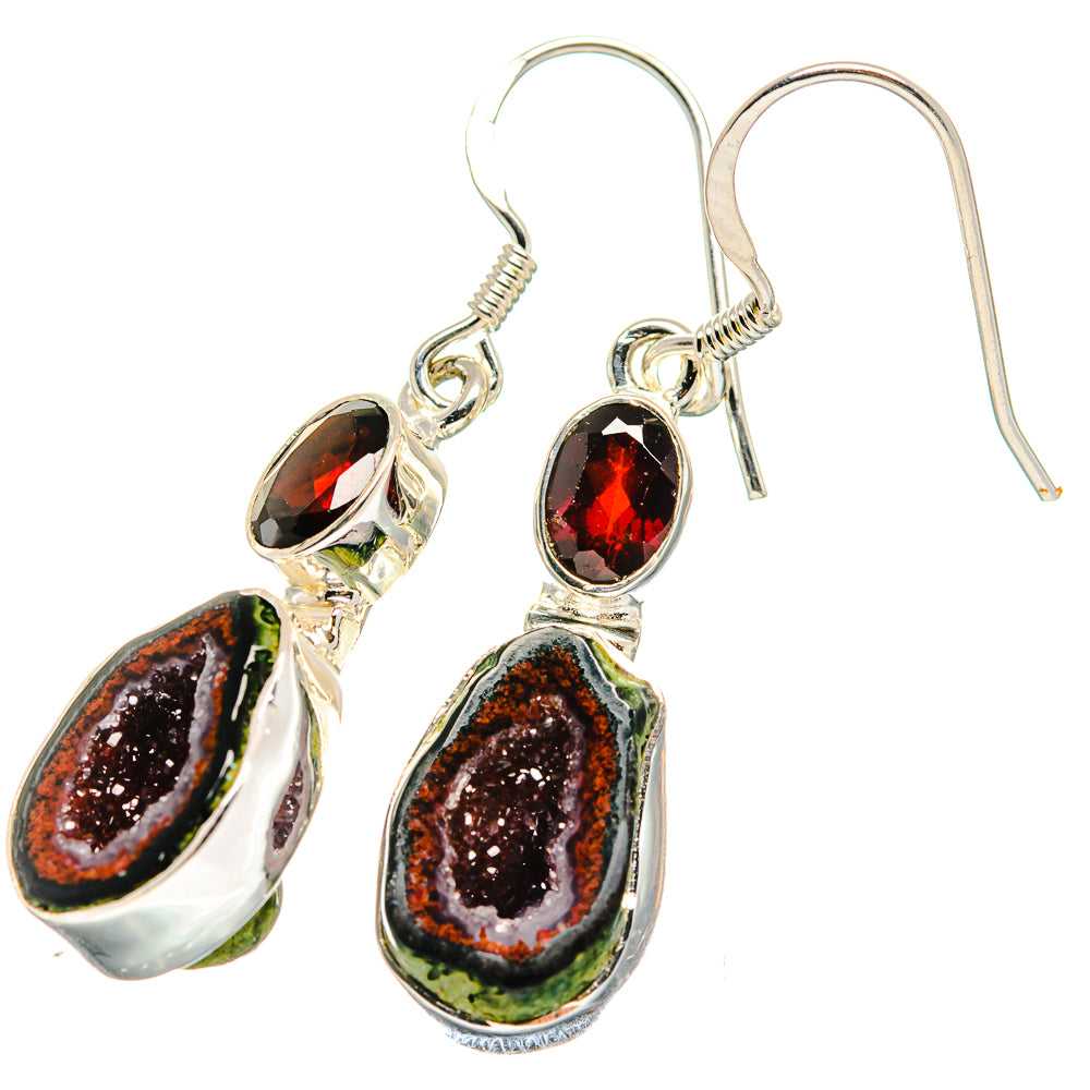 Coconut Geode Druzy Earrings handcrafted by Anasilvercos - EARR422657