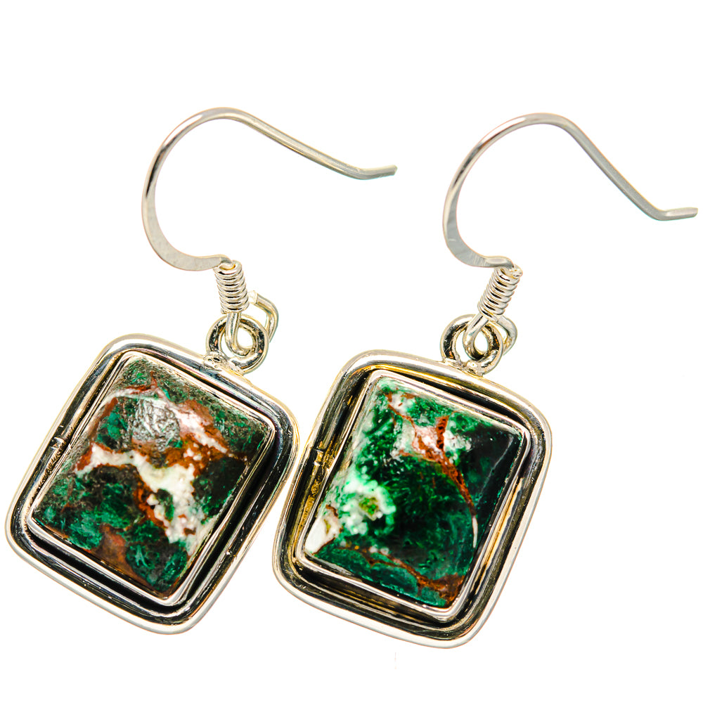 Chrysocolla Earrings handcrafted by Anasilvercos - EARR422660