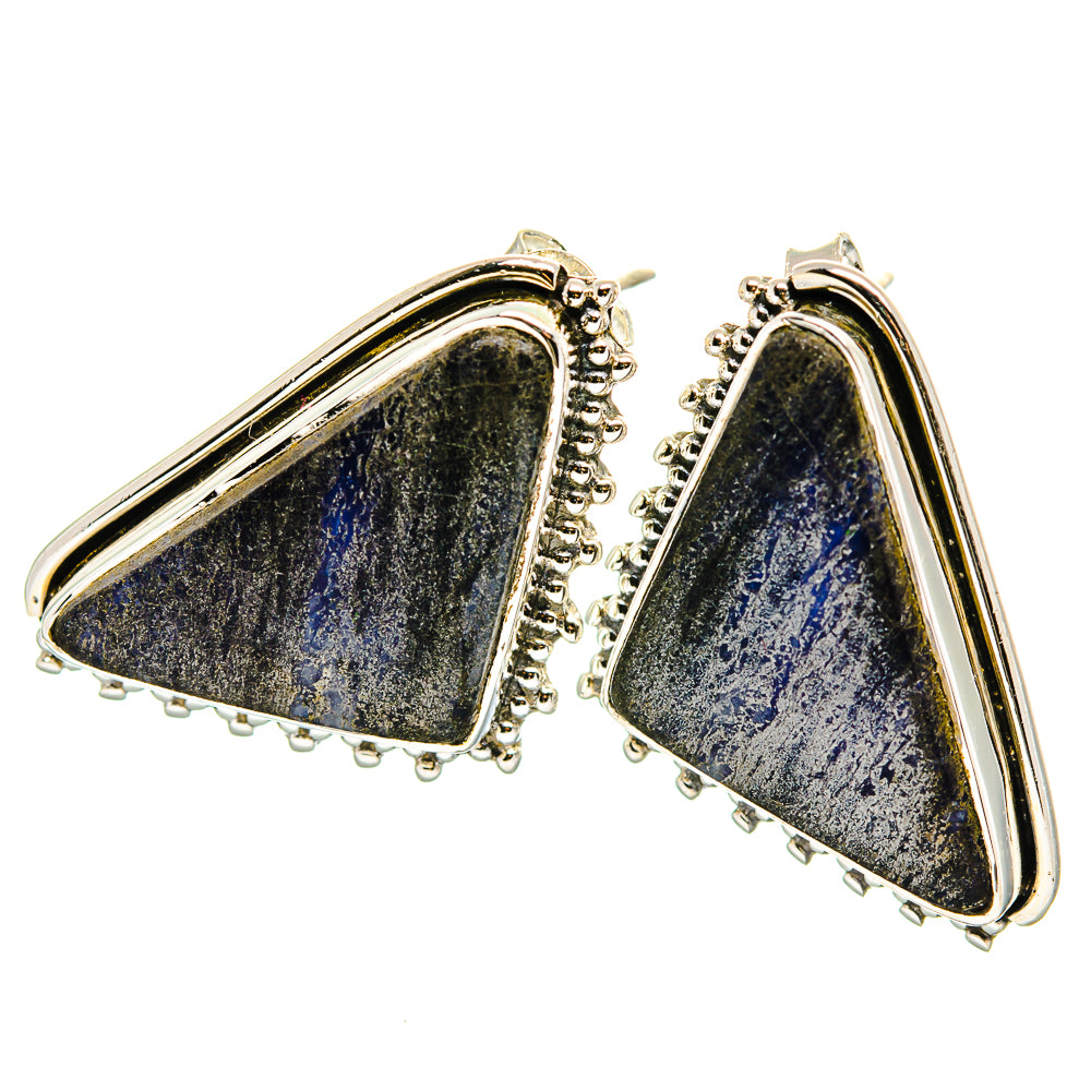Pyrite Agate Earrings handcrafted by Anasilvercos - EARR422665