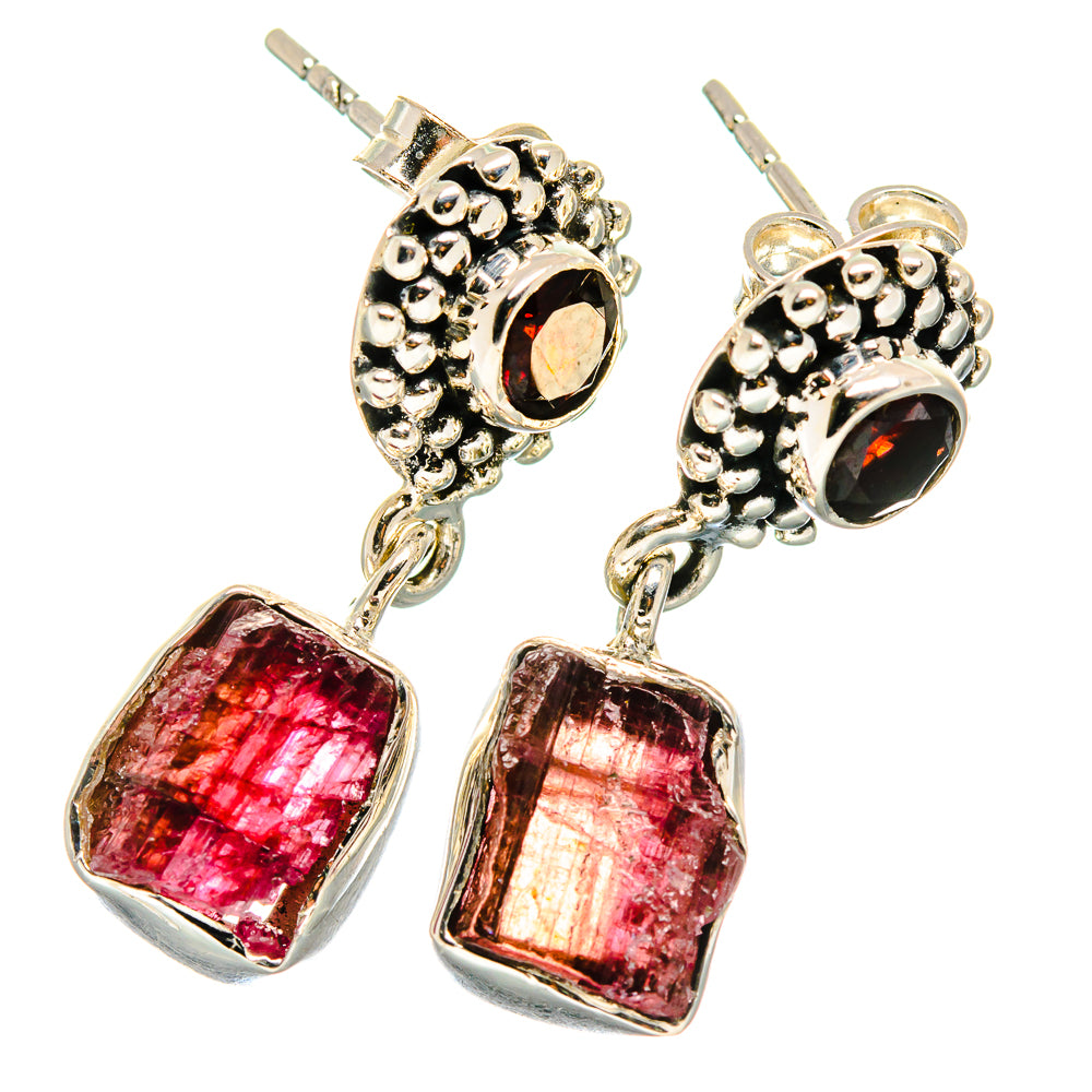 Pink Tourmaline Earrings handcrafted by Anasilvercos - EARR422671