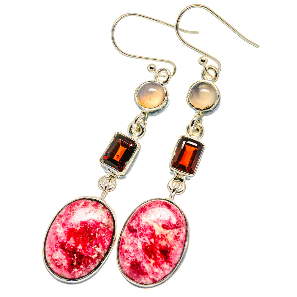 Thulite Earrings handcrafted by Anasilvercos - EARR422676