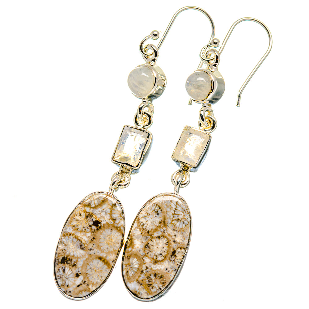Fossil Coral Earrings handcrafted by Anasilvercos - EARR422678