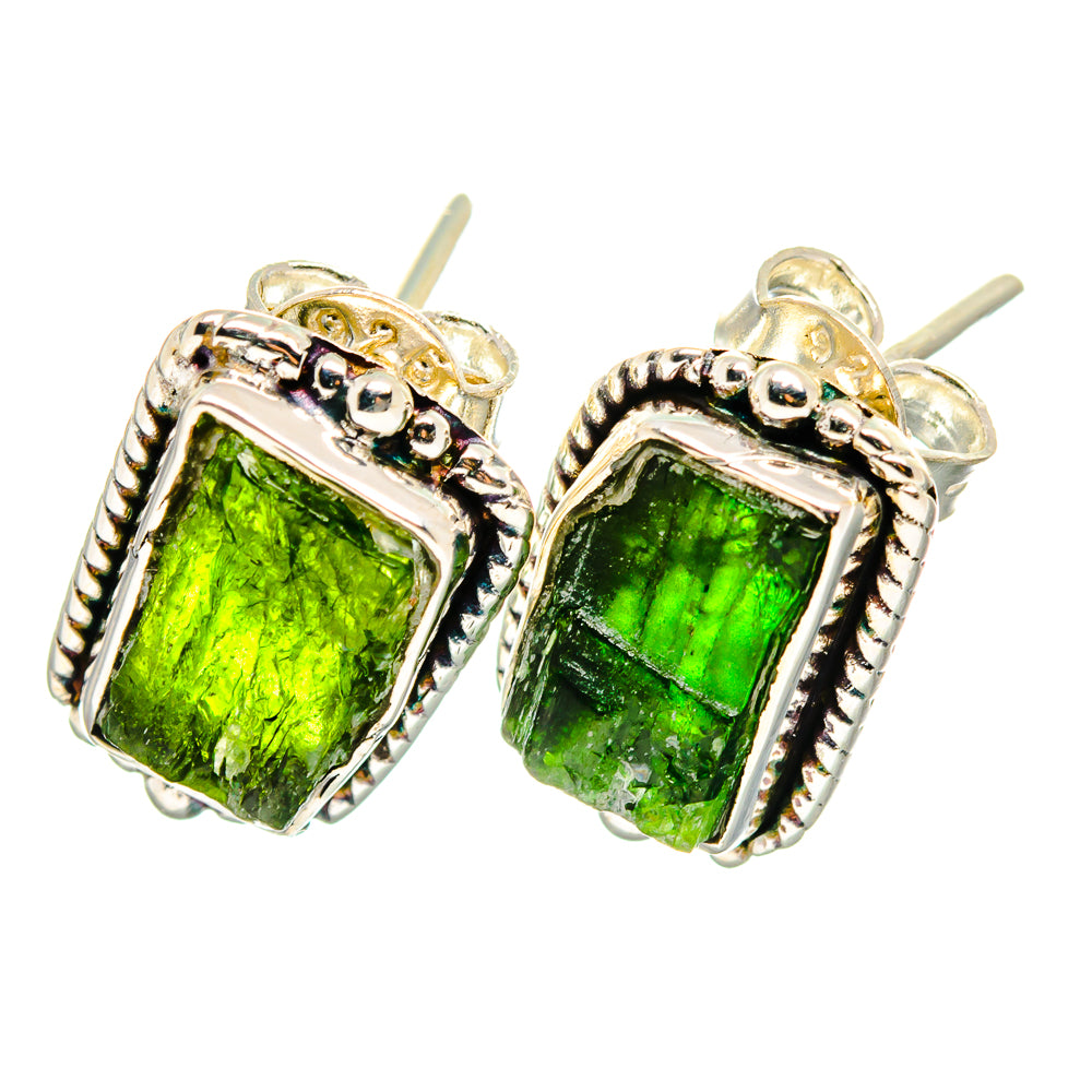 Chrome Diopside Earrings handcrafted by Anasilvercos - EARR422684