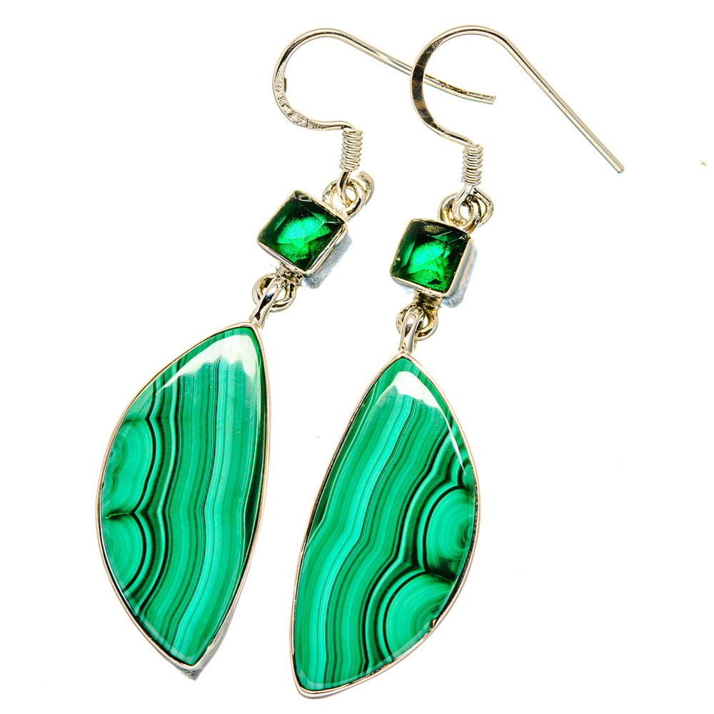 Malachite Earrings handcrafted by Anasilvercos - EARR422691