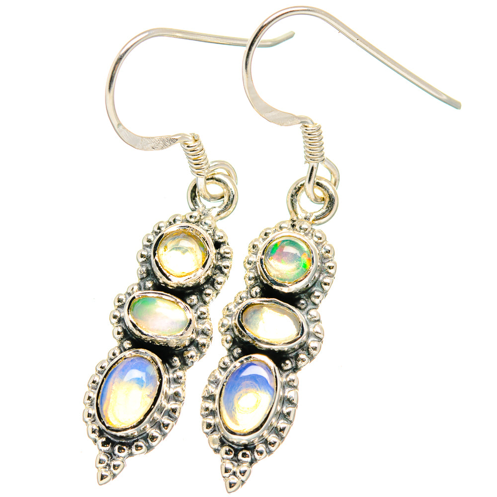 Ethiopian Opal Earrings handcrafted by Anasilvercos - EARR422698