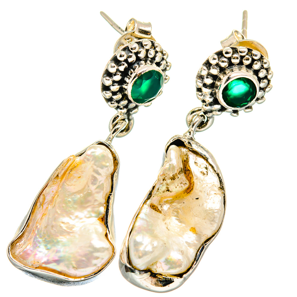Mother Of Pearl Earrings handcrafted by Anasilvercos - EARR422700